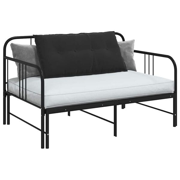 vidaXL Cuscino per Schiena Nero 100 x 50 cm Tessuto in Cords