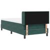 vidaXL Letto a molle con materasso Verde Scuro 200 x 100 cm Velluto