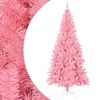 vidaXL Albero di Natale Artificiale Sottile con Base Rosa 180 cm PVC