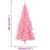 vidaXL Albero di Natale Artificiale con Supporto Rosa 240 cm PVC