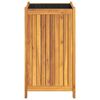 vidaXL Fioriera Giardino con Rivestimento 42x42x75 cm Massello Acacia