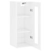 vidaXL Mobile a Parete Bianco Lucido 34,5x34x90 cm