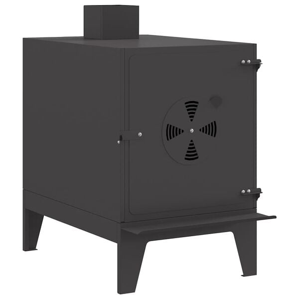 vidaXL Stufa da campeggio con sfiato dell'aria Nero 35 x 50 x 60 cm