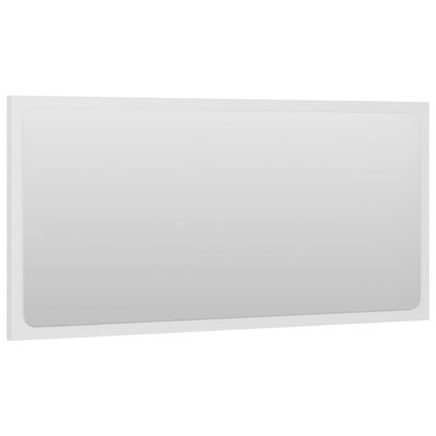 vidaXL Specchio da Bagno Bianco 80x1,5x37 cm in Legno Multistrato