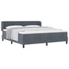 vidaXL Letto a molle con testiera Grigio scuro 180 x 200 cm Velluto