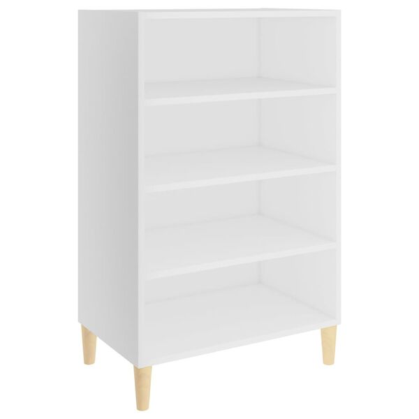 vidaXL Credenza Bianca 57x35x90 cm in Legno Multistrato