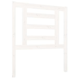 vidaXL Testiera per Letto Bianca 81x4x100 cm in Legno Massello di Pino