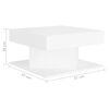 vidaXL Tavolino da Salotto Bianco 57x57x30 cm in Legno Multistrato
