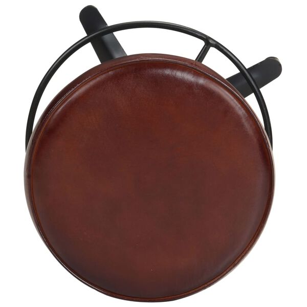 vidaXL Sgabelli da Bar 2 pz 66 cm in Vera Pelle