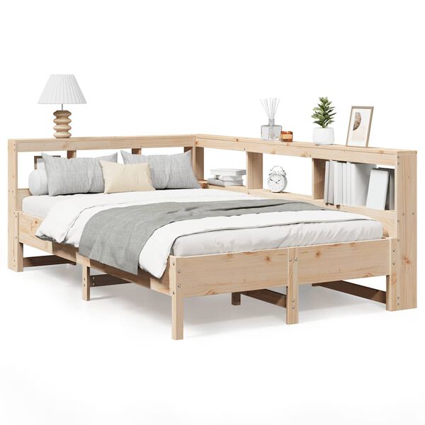 vidaXL Letto Libreria senza Materasso 160x200 cm in Legno di Pino