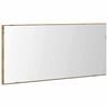 vidaXL Specchio con luci a strisce a LED rovere artigianale 80 x 37 cm