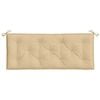vidaXL Cuscino per Panca da Giardino Beige Mélange 120x50x7cm Tessuto