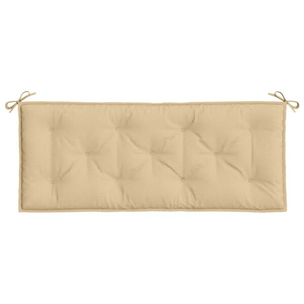 vidaXL Cuscino per Panca da Giardino Beige Mélange 120x50x7cm Tessuto