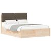 vidaXL Letto con Testiera Rivestita Talpa 150 x 200 cm Pino massello