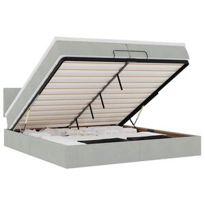 vidaXL Struttura Letto Pouf con Materassi 200x200 cm Velluto