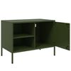vidaXL Mobili TV 2pz Verde Oliva 68x39x50,5 cm in Acciaio