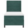 vidaXL Letto a molle con testiera Verde scuro 90 x 200 cm Velluto