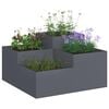 vidaXL Vaso da giardino Antracite 100 x 100 x 48 cm Acciaio