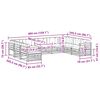 vidaXL Set divani 9 pcs Naturale e Crema Legno di Acacia Massello