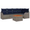 vidaXL Set Divano da Giardino 6 pz Grigio polyrattan