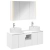vidaXL Set di Armadi da Bagno 4 pcs Bianco Legno ingegnerizzato