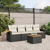 vidaXL Set Divani da Giardino 5 pz con Cuscini in Polyrattan Nero