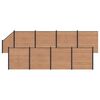 vidaXL Set di Recinzione 9 pz 1484 x 186 cm WPC e Alluminio Marrone