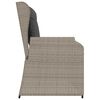vidaXL Panchina da giardino con cuscino Grigio chiaro Poly Rattan