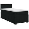 vidaXL Letto box spring con materasso Nero 90 x 200 cm Tessuto