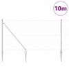 vidaXL Palo della recinzione Argento 10 x 1 m (rete 36 mm) Acciaio