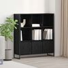 vidaXL Armadio per Libri 2 pcs Rovere Nero 99,5 x 30 x 108 cm