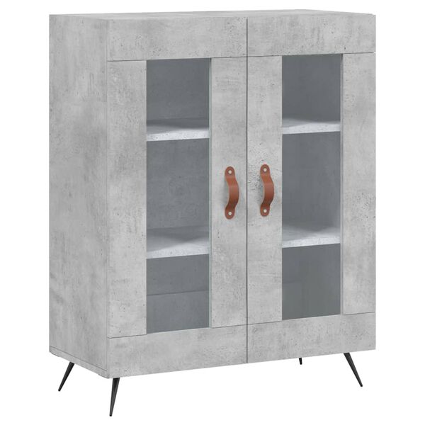 vidaXL Credenza Grigio Cemento 69,5x34x90 cm in Legno Multistrato
