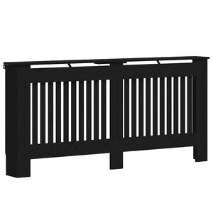 vidaXL Copertura per radiatori Rovere Nero 172 x 19 x 81,5 cm