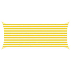 vidaXL Vela da ombra solare Giallo e Bianco 5 x 2 m