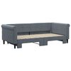 vidaXL Divano Letto con Letto Estraibile Grigio Scuro 90x190cm Velluto