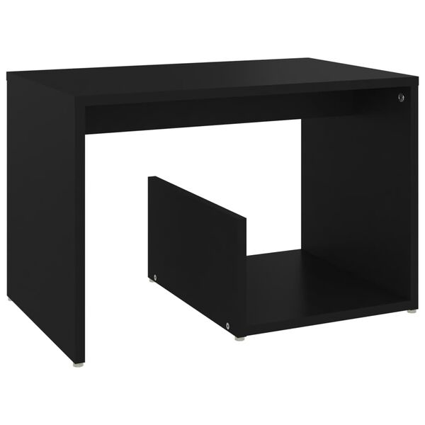 vidaXL Tavolino Nero 59x36x38 cm in Legno Multistrato