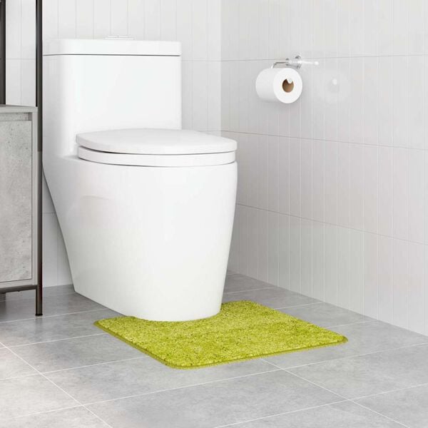 vidaXL Tappeto Antiscivolo per Bagno con Taglio per Toilette Verde