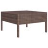 vidaXL Set Divani da Giardino 9 pz con Cuscini in Polyrattan Marrone
