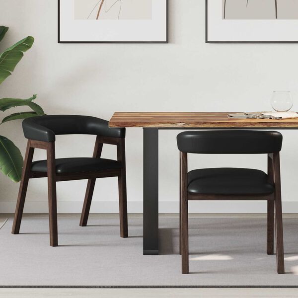 vidaXL Sedie da pranzo 2 pcs Marrone Chiaro 54 x 57 x 73 cm