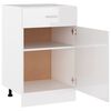 vidaXL Armadio Inferiore Cassetto “Lyon” Bianco Lucido 50x46x81,5