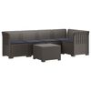 vidaXL Divano da Giardino 5 Posti con Cuscini Stile Rattan PP