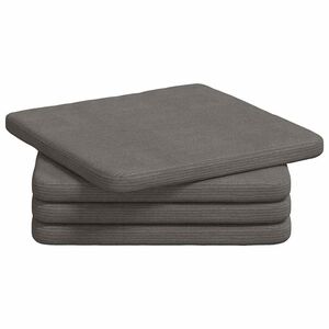 vidaXL Cuscini per Seduta 4 pz Tessuto in Cords Grigio Chiaro