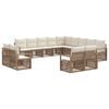 vidaXL Set Divano da Giardino 13 pcs Beige polyrattan