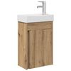 vidaXL Mobile bagno con rubinetto Rovere Artigianale