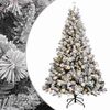 vidaXL Albero di Natale Artificiale con Rami Pieghevoli 120 cm 150 LED
