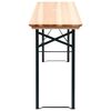 vidaXL Tavolo da Birreria Pieghevole 2 Panche 177 cm in Legno di Pino
