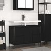 vidaXL Mobile Lavabo con Cassetti Rovere Nero 90x34,5x60 cm