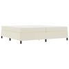 vidaXL Struttura del letto con materasso Crema 200 x 200 cm Tessuto