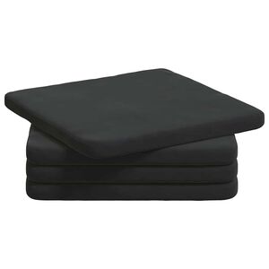vidaXL Cuscini per Seduta 4 pcs Nero 40 x 40 x 3 cm Velluto