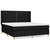 vidaXL Giroletto a Molle con Materasso Nero 180x200 cm in Tessuto